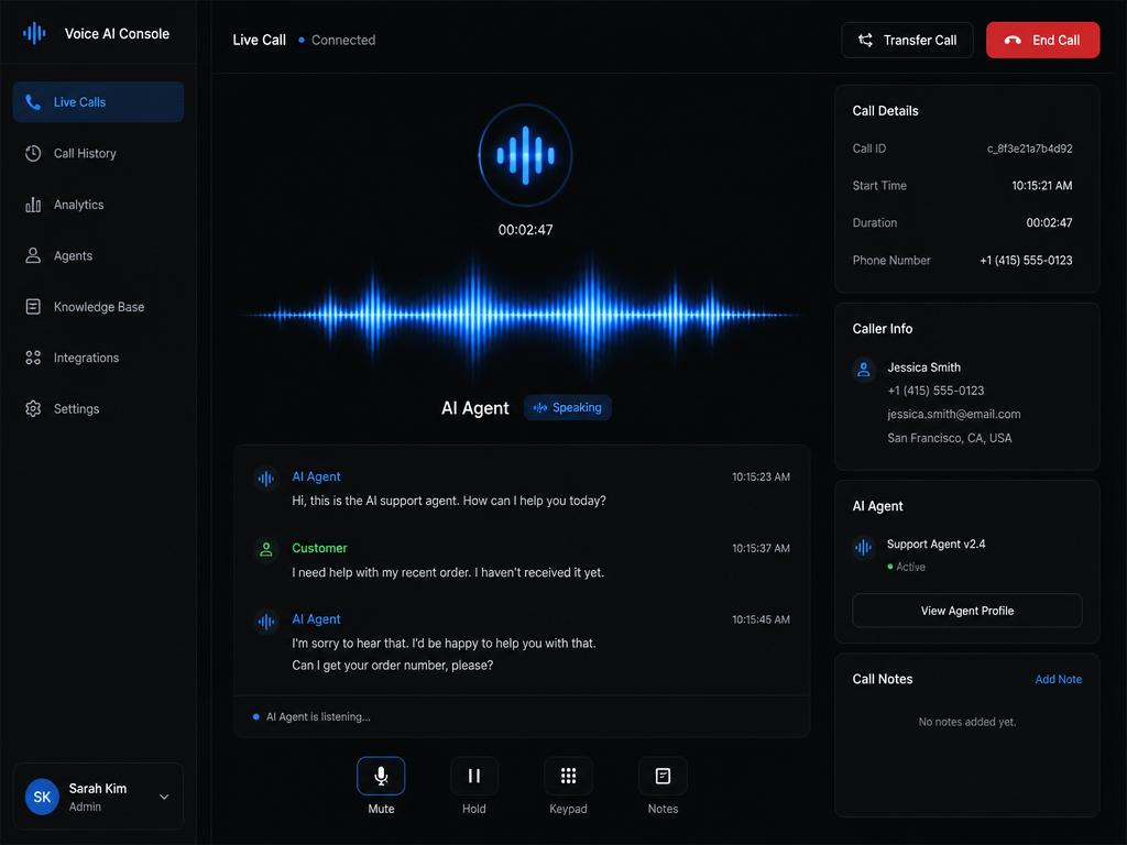 Realtime Voice Agent Console